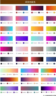 100种渐变颜色搭配图学习图片