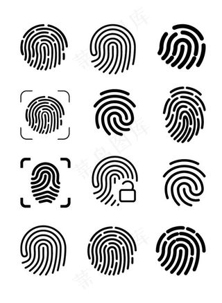 矢量指纹×12图片