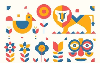 几何平面素材图片