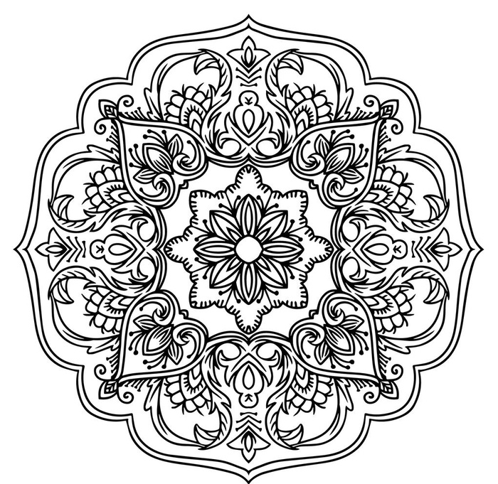古典传统花纹纹样矢量图手绘插画图片