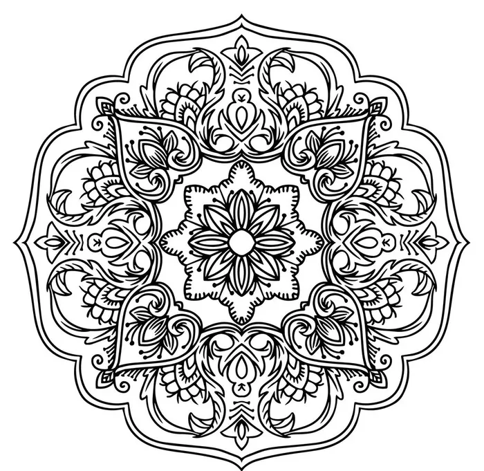 古典传统花纹纹样矢量图手绘插画图片