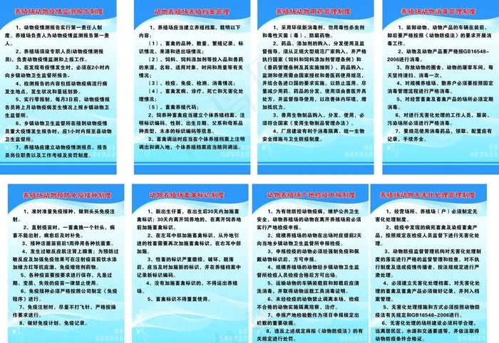 养殖场制度图片cdr矢量模版下载