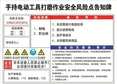 手持电动工具打磨作业安全风险点图片 手持电动工具打磨作业安全风险点图片
