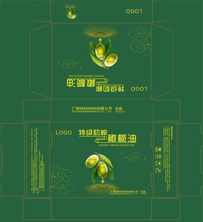 橄榄油包装盒图片cdr矢量模版下载