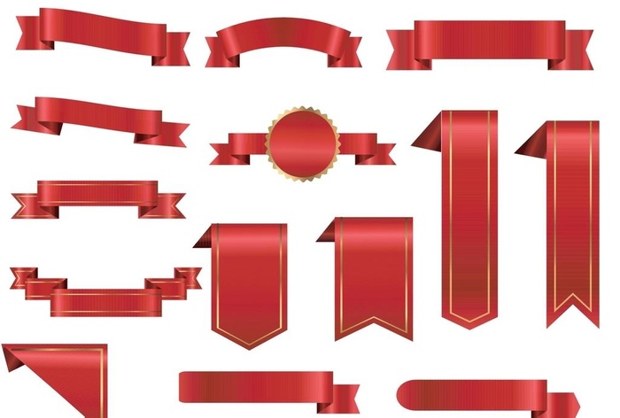 丝带装饰 图片eps,ai矢量模版下载