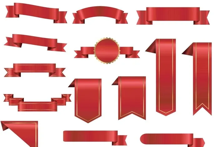 丝带装饰 图片eps,ai矢量模版下载