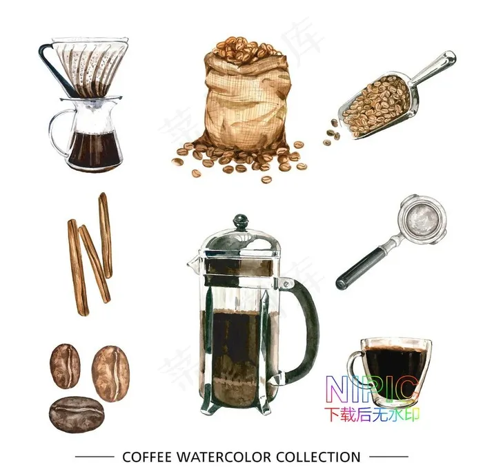 咖啡图片eps,ai矢量模版下载