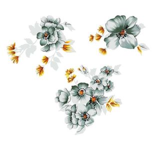 水彩花卉印花图片