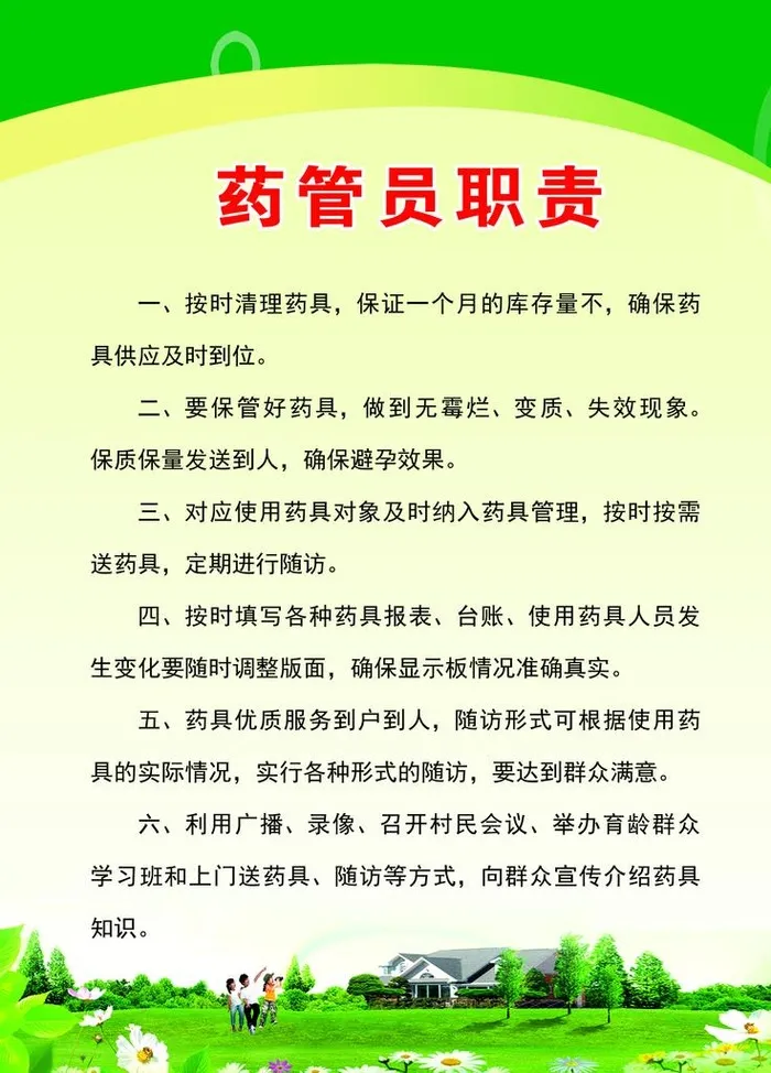 药管员职责图片(2835x3780)psd模版下载
