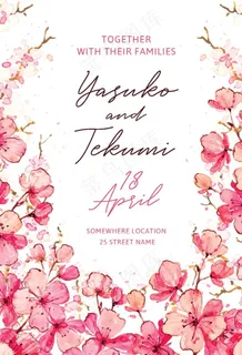 手绘水彩樱花图片 手绘水彩樱花图片