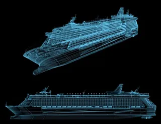 游轮透视图图片