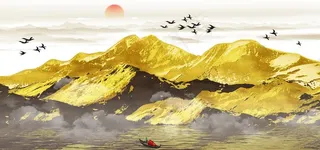 抽象水墨山水意境图片