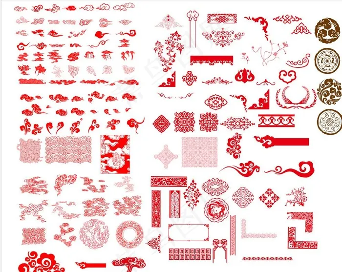 祥云边框图片ai矢量模版下载