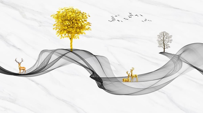 飘带 大理石纹背景图片