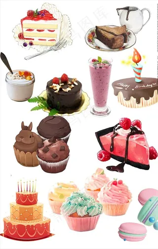 蛋糕免抠素材图片
