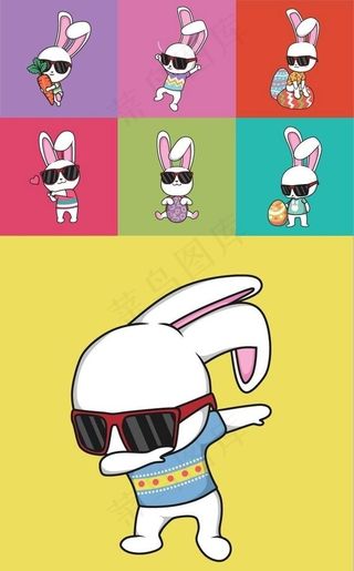 耍帅的兔兔图片