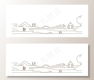 生活场景线稿图片