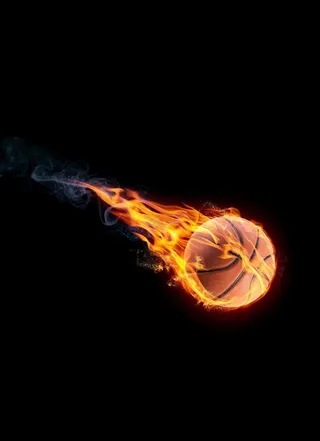 火焰篮球元素图片