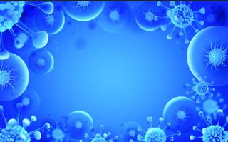 蓝色细菌医疗背景图片