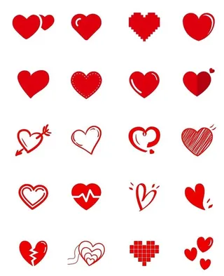 心形矢量元素可爱手绘线条卡通爱图片