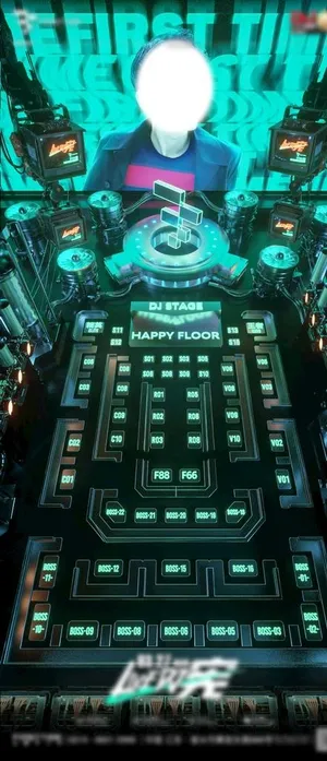 夜店酒吧嘉宾座位图概念海报图片