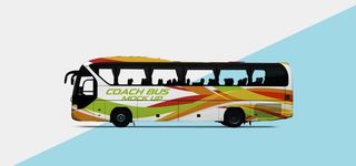 大巴车身广告样机图片