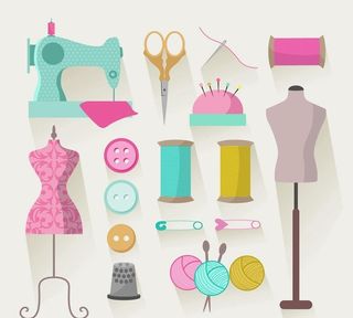 彩色缝纫元素图片