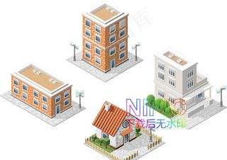 2.5d建筑eps图片