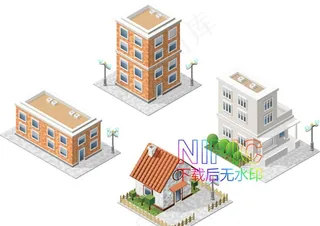 2.5d建筑eps图片