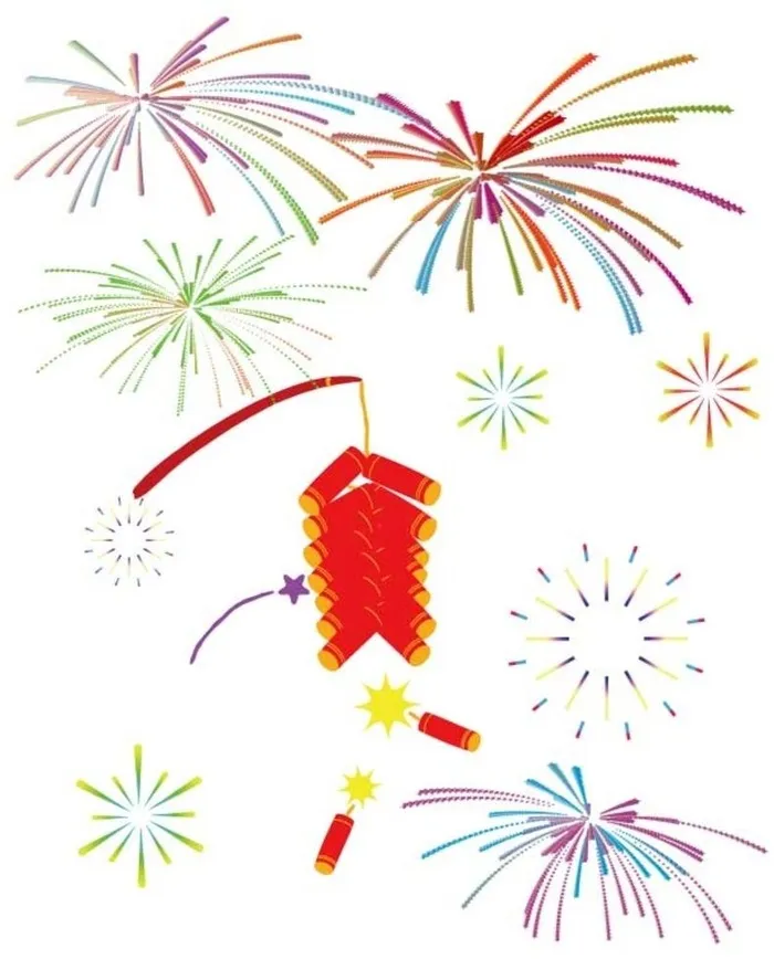 卡通烟花爆竹图片ai矢量模版下载
