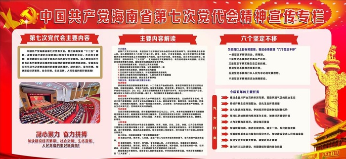 第七次党代会精神图片cdr矢量模版下载