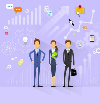 商务人士插画图片