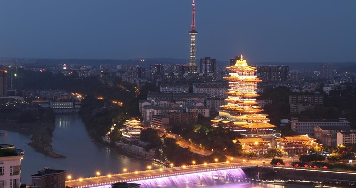 四川绵阳越王楼图片