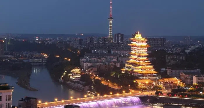 四川绵阳越王楼图片