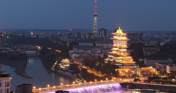 四川绵阳越王楼图片