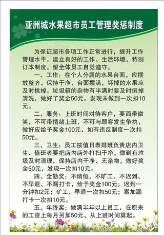 水果超市管理制度写真图片