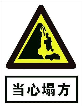 当心塌方图片