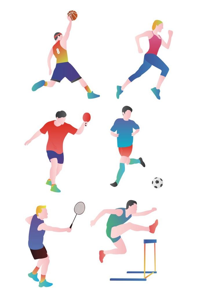 体育运动人物元素图片