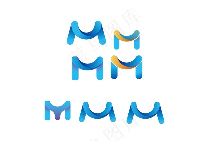 字母设计 M 标志 logo图片