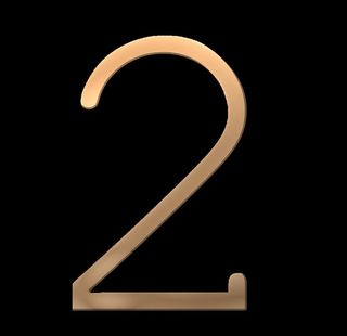 倒计时 金属字 2 数字 立体图片