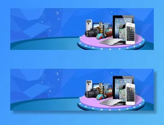 数码产品背景banner设计图片