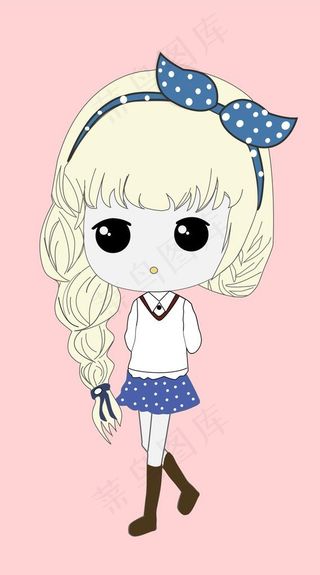 矢量图 小女孩  卡通人物图片