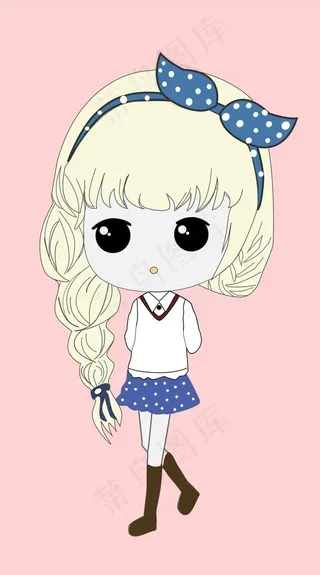 矢量图 小女孩  卡通人物图片