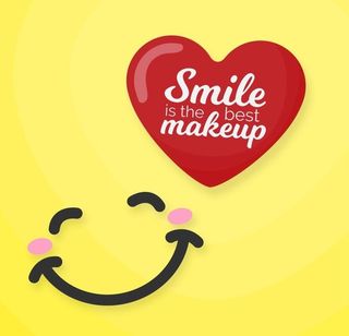 可爱笑脸和爱心图片