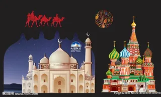 北疆饭店,新疆主题,矢量图,骆驼,矢量