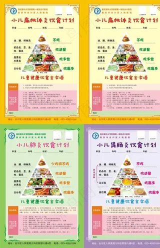 儿童健康饮食计划宣传传单图片