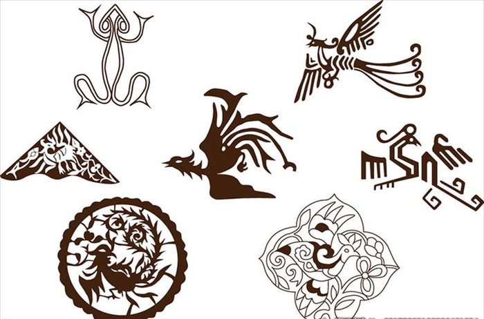 广西壮族壮锦图案图腾矢量素材图片