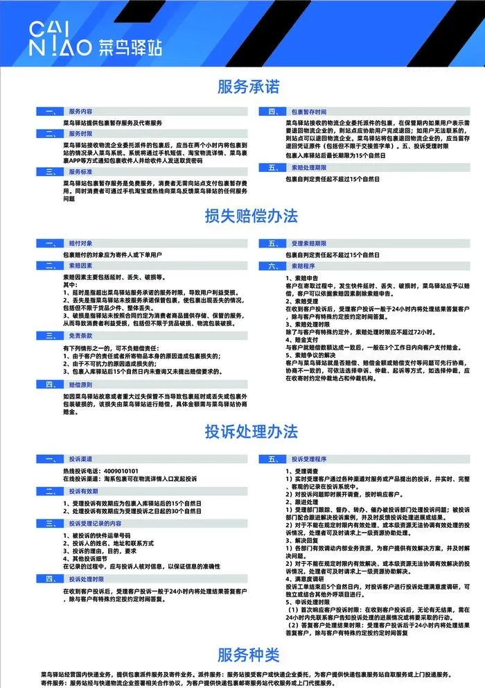 菜鸟驿站制度牌图片cdr矢量模版下载