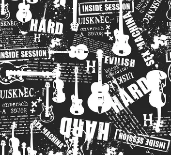 吉他黑白主题背景图片