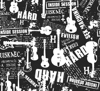 吉他黑白主题背景图片